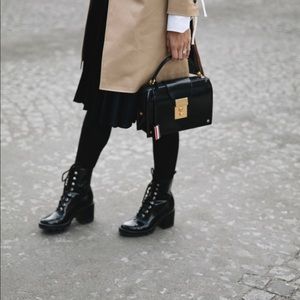 Marc Fisher Black Lace-Up Boots